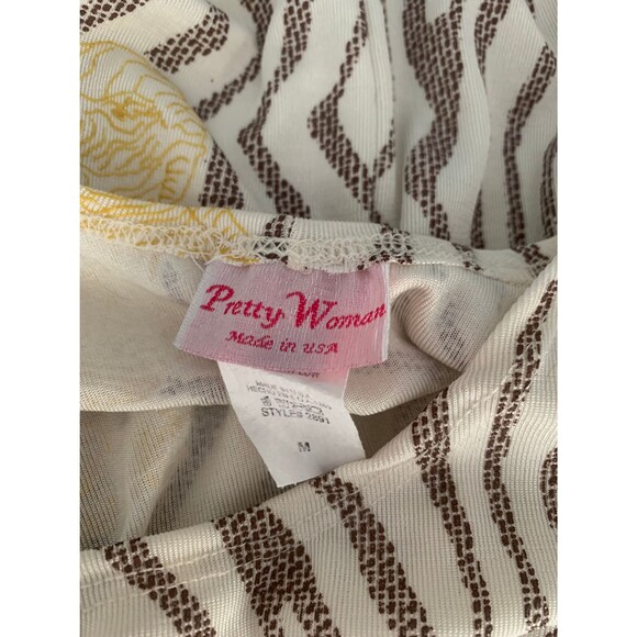 70s Zebra Stripe Dress Maxi Sleeveless Vintage S M - Picture 1 of 10